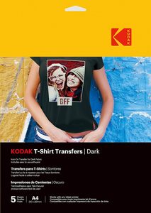 Kodak T-Shirt Transfers Dark A4 5 Sheets