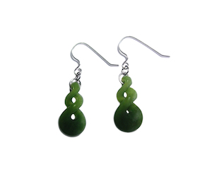 Products: Jade Double Twist Earrings 23.5mm