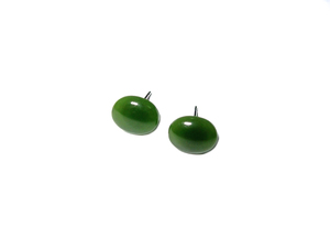 Products: Jade Oval Stud Earrings 8mm