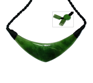 Products: Jade Curved Pendant 70mm