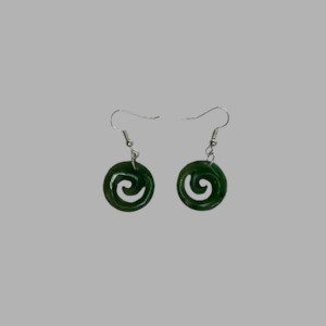 Te Wahi Pounamu Closed Koru Earring