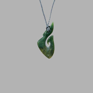 Pounamu: Te Wahi Pounamu Angular Hei Matau (Hook) 59mm