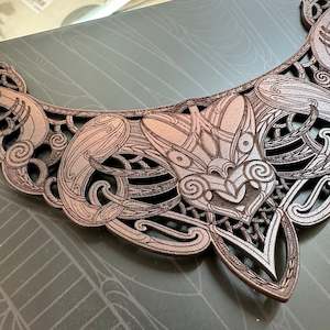 Te Reo: Te Wehenga Leather Statement Necklace