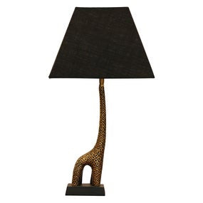 Lamp & Shade - Carved Giraffe - 57cm