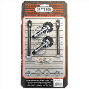 Porsche Exterior: Bonnet Pin Kit - Grayston Alloy Black