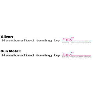 Handcrafted by STI Door Vinyl Cut Decal - Pair