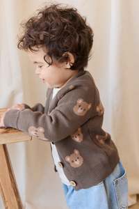 Knitwear Promo: Samuel Cardigan - Bobbie Bear Canteen