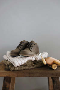 Leather Boot - Olive