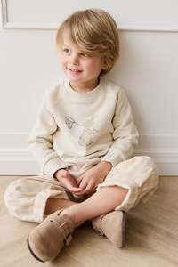 Organic Cotton Flynn Sweatshirt - Oat Lapin Jardin