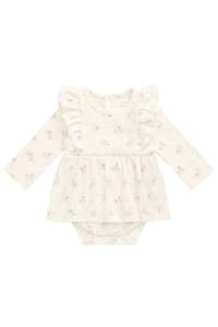 Playsuits And Rompers: Organic Cotton Vivienne Playsuit - Thelma Parchment