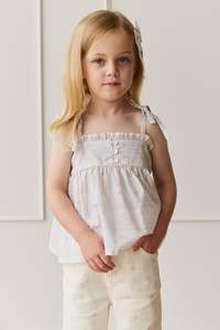 Sale: Organic Cotton Ariel Top - Marguerite Egret