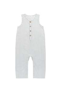 Organic Cotton Milo Jumpsuit - Variegated Stripe Shoreline