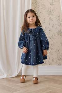 Denim Cord: Ira Dress-Josie Floral Denim
