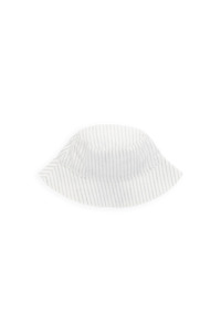 Organic Cotton Woven Bucket Hat-Mini Pinstripe Parchment / Dawn