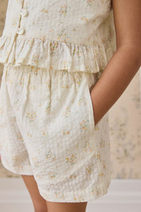 Skirts Shorts: Organic Cotton Selah Short-Justine Parchment