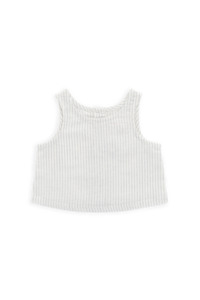 Tops: Organic Cotton Winslow Top-Mini Pinstripe Parchment / Dawn