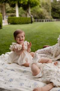 Onepieces: Organic Cotton Frannie Playsuit-Parchment