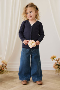 Organic Cotton Modal Cardigan - Eclipse