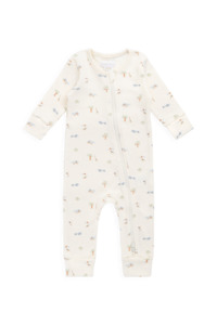 Onepieces: Organic Cotton Jude Onepiece - Savannah Animals Tofu