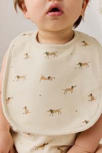 Accessories: Organic Cotton Bib - Play Ball Cassava