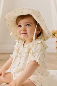 Organic Cotton Muslin Noelle Hat - Willow Rose