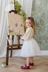Skirts Shorts: Bellamy Skirt - Parchment Ballerina Butterfiles