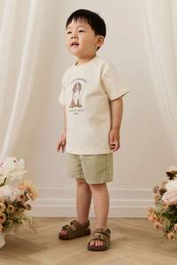 Skirts Shorts: Ali Linen/Cotton Short - Lichen