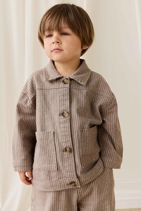 Axel Jacket-Mini Pinstripe Cassava / Iroko