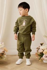 Organic Cotton Nash Track Pant - Sicilian Olive