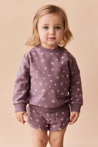 Baby Sweatshirting: Organic Cotton Ivy Shortie - Polly Gray Ridge