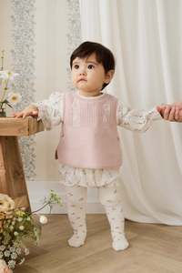 Organic Cotton Frill Bloomer - Josepha Egret
