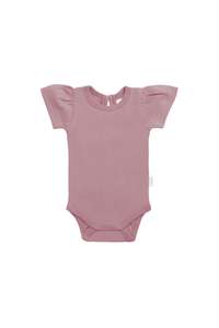 Organic Cotton Cap Sleeve Bodysuit - Lillium