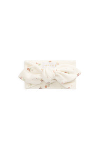 Organic Cotton Pointelle Headband - Eloise Egret