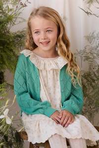 Girls Dresses: Organic Cotton Cassidy Dress - Justine Orchid