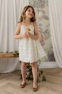 Organic Cotton Cosette Dress - Jade Floral