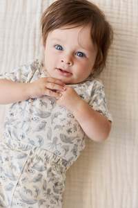 Bodysuits: Organic Cotton Hudson Short Sleeve Bodysuit - Sea Life