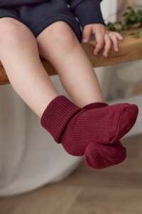 Classic Rib Sock - Burgundy