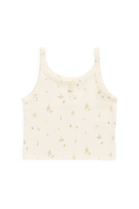 Organic Cotton Pointelle Anais Singlet - Dina Antique