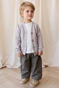 Organic Cotton Kingston Pant - Variegated Grid Tarmac