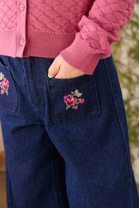 Ines Pant - Deep Sea Denim Orchid Rose