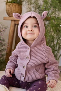 Bear Cardigan - Dreamy Pink