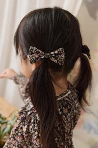 Hair Accessories: Organic Cotton Desiree Bow - Luca Floral