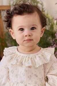 Playsuits And Rompers: Organic Cotton Cecile Playsuit - Justine Orchid