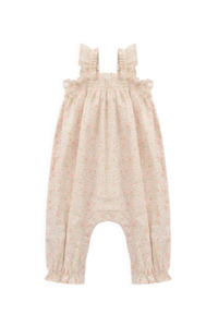 Playsuits And Rompers: Organic Cotton Catalina Playsuit - Flora Pink