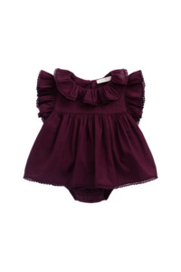 Organic Cotton Frannie Playsuit - Fig