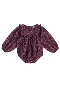 Organic Cotton Frances Playsuit - Flora Fig