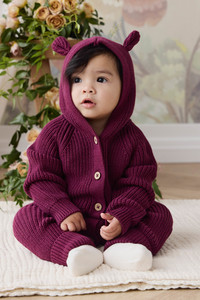 Bear Onepiece - Sweet Mulberry