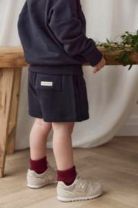 Baby Sweatshirting: Organic Cotton Jalen Short - Maritime
