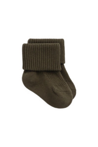 Classic Rib Sock - Deep Olive