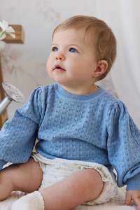 Organic Cotton Frill Bloomer - Justine Vanilla Sky